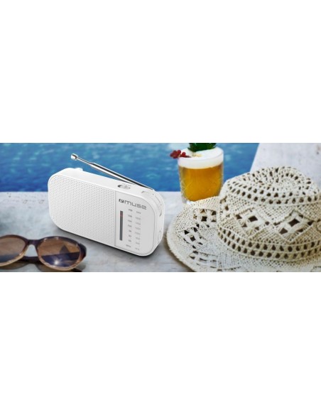 Radio Portátil - MUSE M-025 RW, Blanco