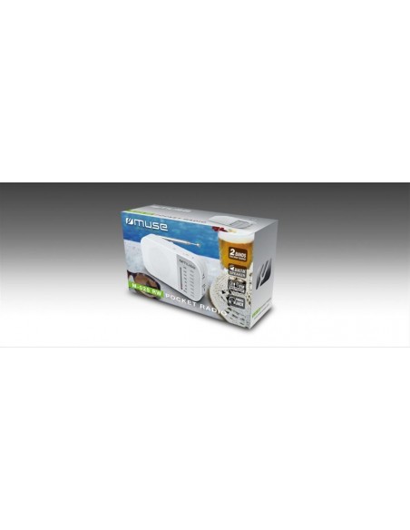Radio Portátil - MUSE M-025 RW, Blanco