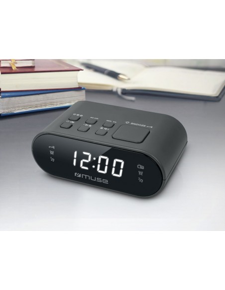 Radio Despertador - MUSE M-10 CR, Negro