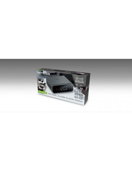 Radio Despertador - MUSE M-175 WI, Negro