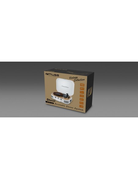 Tocadiscos - MUSE MT-201 WW, Blanco,...