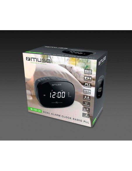 Radio - MUSE M-155 CR, Negro,...