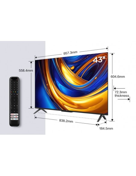 TV LED - TCL 43P61B, 43", 4K, HDR,...