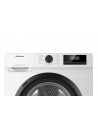 Secadora Carga Frontal - HISENSE DHQE800BW2, Bomba de Calor, Blanco, 8Kg, A++