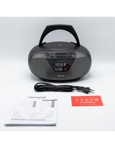 Radio CD -AIWA BBTU-400BK, Negro,...