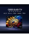 TV QLED - TCL 65C655, 4K, HDR10+, Google TV, Dolby Atmos