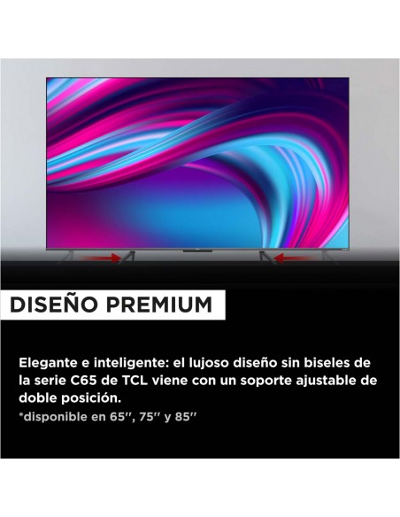 TV QLED - TCL 65C655, 4K, HDR10+,...