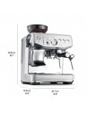 Cafetera Superautomática - SAGE SES876BSS4EEU1 Barista Express impress, 9 bares, Aceo Inox cepillado