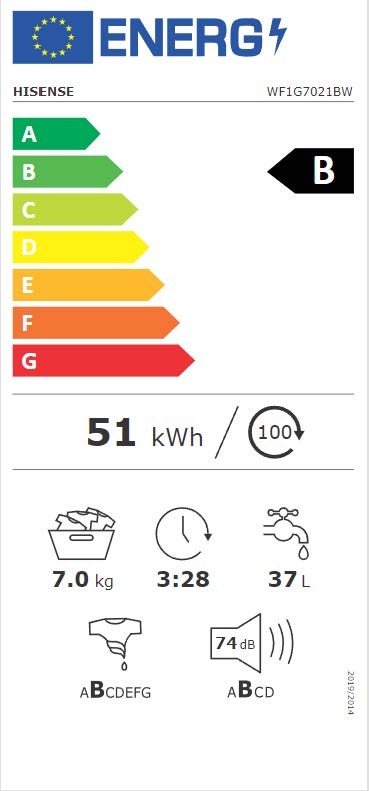 Etiqueta de Eficiencia Energética - WF1G7021BW