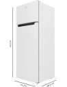 Frigorífico - CECOTEC CoolMarket 2D 211 Defrost, 142,8 cm, Blanco, Eficiencia E