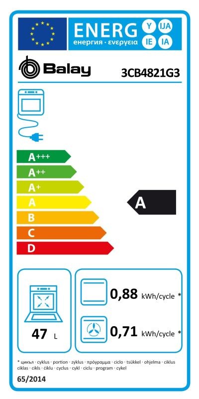 Etiqueta de Eficiencia Energética - 3CB4821G3