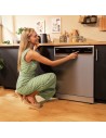 Lavavajillas Independiente - CECOTEC Bolero Aguazero 6600, 60 cm, 14 cubiertos, Inox