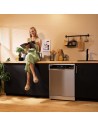 Lavavajillas Independiente - CECOTEC Bolero Aguazero 6600, 60 cm, 14 cubiertos, Inox