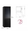 Combi Libre Instalación - LG GBG5160CEV, Acero Negro, Instaview, 1.86 m, Eficiencia C