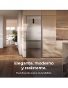 Combi con Cajones - CECOTEC CoolMarket FD 400, Inox, 1.91 m, No Frost, Eficiencia E