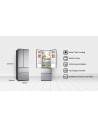 Frigorífico Multidoor - HISENSE RF632N4AIC1, Altura 200 cm, Ancho 70 cm, Inox