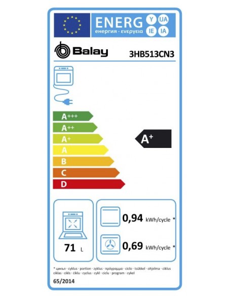 Horno Hidrólisis -BALAY 3HB513CN3,...
