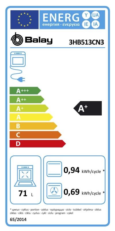 Etiqueta de Eficiencia Energética - 3HB513CN3