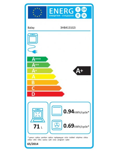 Horno Eléctrico - BALAY 3HB4131G3,...