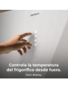 Frigorífico Combi - CECOTEC CoolMarket 356, Cristal Blanco, 2.00 m, Eficiencia E