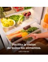 Frigorífico Combi - CECOTEC CoolMarket 356, Cristal Blanco, 2.00 m, Eficiencia E