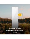 Frigorífico Combi - CECOTEC CoolMarket 356, Cristal Blanco, 2.00 m, Eficiencia E
