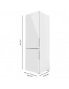 Frigorífico Combi - CECOTEC CoolMarket 356, Cristal Blanco, 2.00 m, Eficiencia E