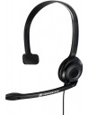 Auriculares con Cable - SENNHEISER PC 2 Chat Black, Micrófono