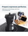 Cafetera Italiana - CECOTEC Mokclassic1200, Negro, 12 tazas