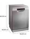 Lavavajillas Carga Frontal - BOSCH SMS8TCI04E, Inox, Home Connect, Tercera Bandeja, Eficiencia A