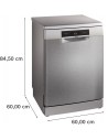 Lavavajillas Carga Frontal - BOSCH SMS8TCI04E, Inox, Home Connect, Tercera Bandeja, Eficiencia A