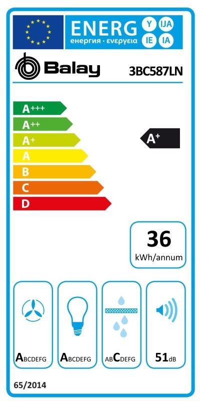 Etiqueta de Eficiencia Energética - 3BC587LN