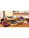 Set de Sartenes - CECOTEC Set Vulcano, Amarillo, 20 cm, 24 cm, 28 cm