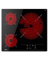Placa Vitrocerámica - Teka TBC 63632 TTC, 3 Zonas de Cocción, 60 cm, Negro