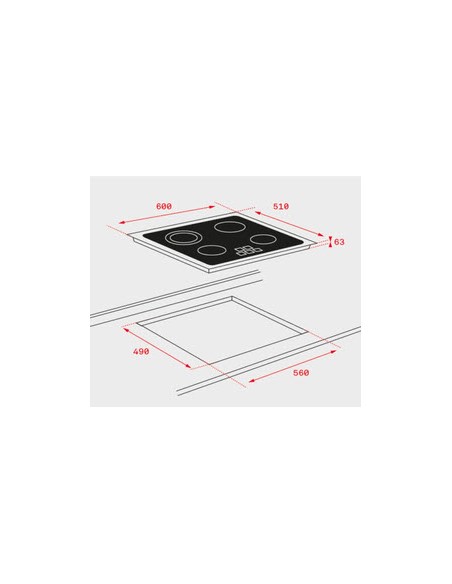 Placa Vitrocerámica - TEKA TB6310, 3...