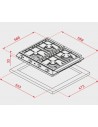 Placa Gas Natural - TEKA EX6013GAIALDR, 3 Zonas, 60 cm