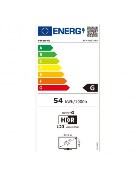 Televisor LED - Panasonic 43W93AE6,...