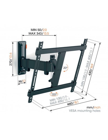 Soporte TV - VOGEL'S TVM 3423, de 32"...