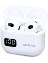 Auriculares Inalámbricos - AIWA EBTW-100, Blancos, 200 mAh