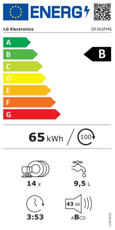 Etiqueta de Eficiencia Energética - DF365FMS