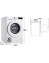 Lavasecadora Carga Frontal - LG F4DR5009A3W, Blanca, Carga 9/6kg, AI Direct Drive
