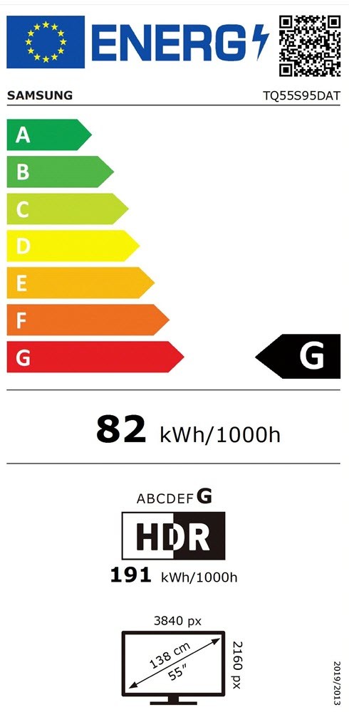 Etiqueta de Eficiencia Energética - TQ55S95DATXXC
