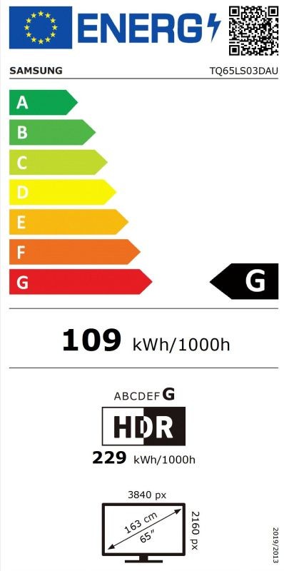 Etiqueta de Eficiencia Energética - TQ65LS03DAUXXC