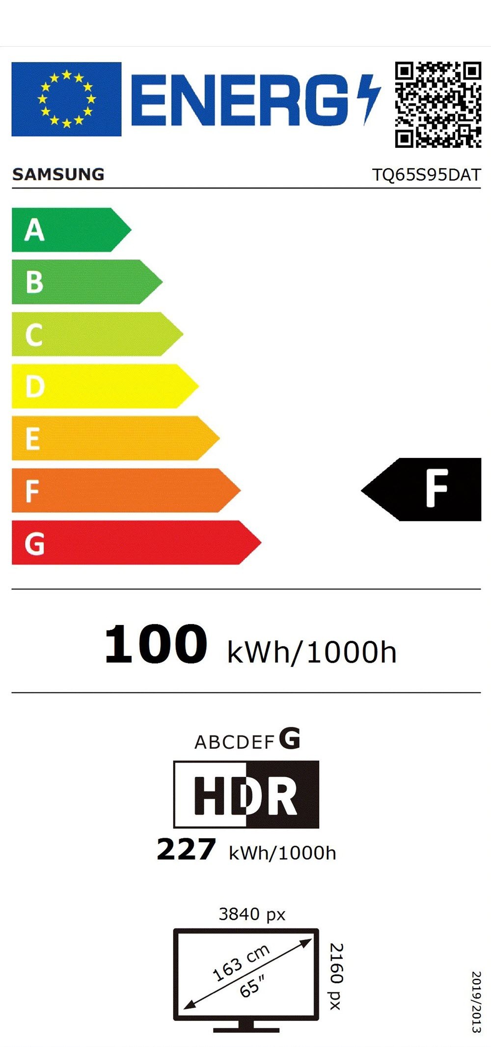 Etiqueta de Eficiencia Energética - TQ65S95DATXXC