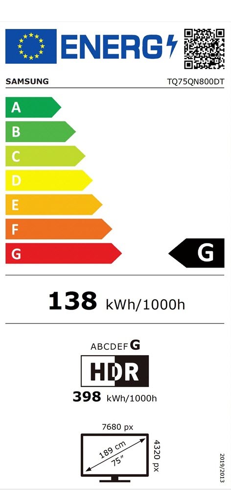 Etiqueta de Eficiencia Energética - TQ75QN800DTXXC