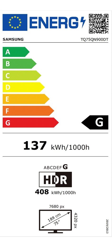 Etiqueta de Eficiencia Energética - TQ75QN900DTXXC