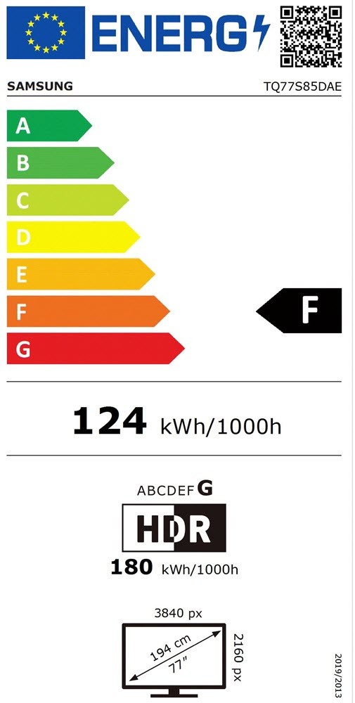 Etiqueta de Eficiencia Energética - TQ77S85DAEXXC