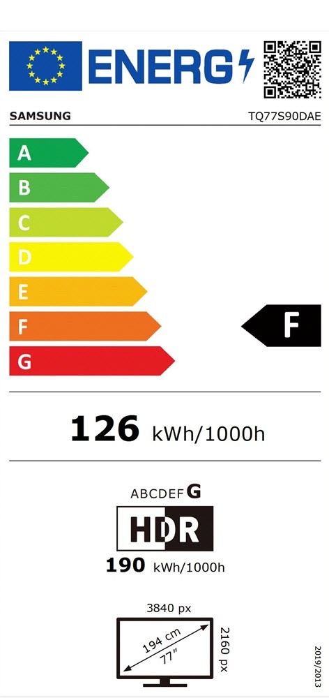 Etiqueta de Eficiencia Energética - TQ77S90DAEXXC