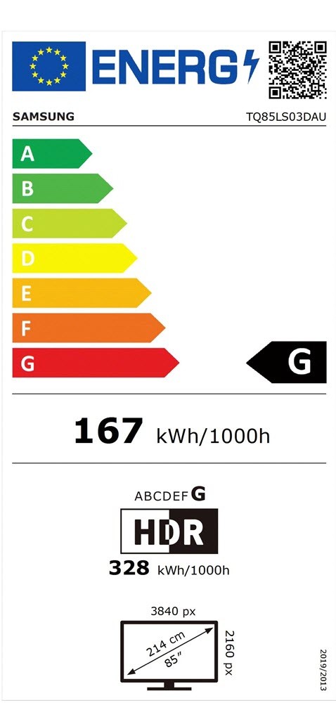 Etiqueta de Eficiencia Energética - TQ85LS03DAUXXC