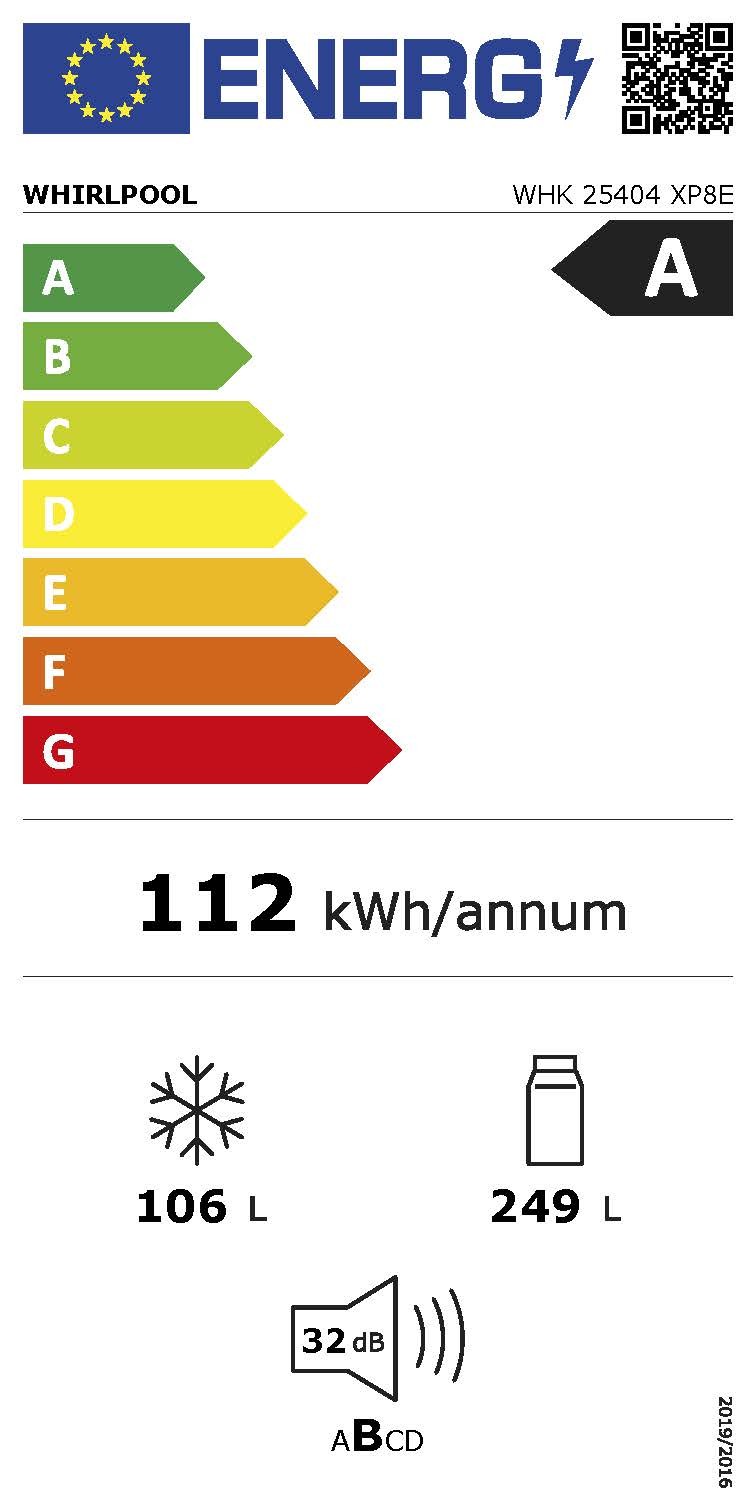 Etiqueta de Eficiencia Energética - WHK25404XP8E